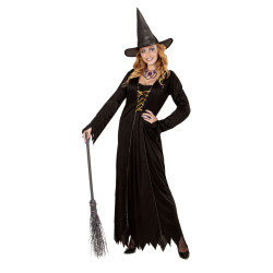 Kostým čarodejnice s klobúkom, veľkosť XL